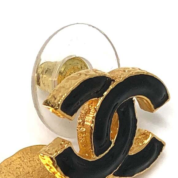 CHANEL Black Logo Earrings - Picture 5 of 13